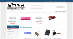 Desktop Screenshot of pawsforpetgifts.co.uk